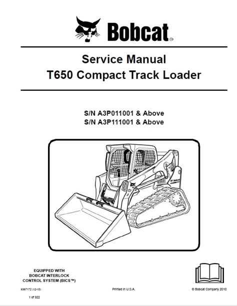 bobcat t650 owners manual